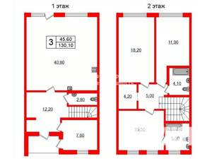Таунхаус 130м², 2-этажный, участок 1 сот.