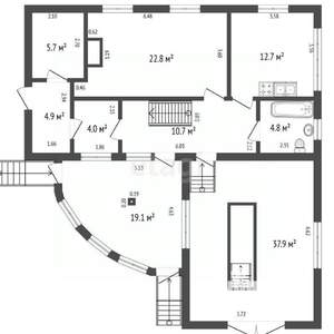 Дом 254м², 2-этажный, участок 12 сот.