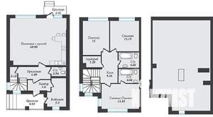 Таунхаус 190м², 2-этажный, участок 1 сот.