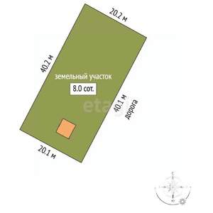 Дача 28м², 2-этажный, участок 8 сот.  