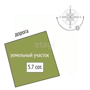 Дом 52м², 2-этажный, участок 6 сот.  