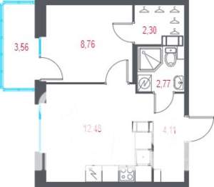 1-к квартира, вторичка, 31м2, 4/10 этаж