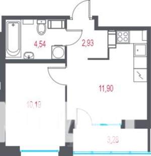 1-к квартира, вторичка, 31м2, 6/10 этаж