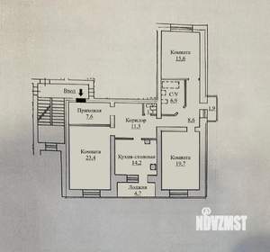 3-к квартира, вторичка, 109м2, 4/6 этаж