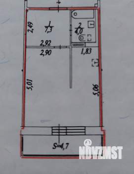 Студия квартира, вторичка, 34м2, 4/5 этаж