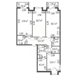 4-к квартира, вторичка, 96м2, 5/5 этаж