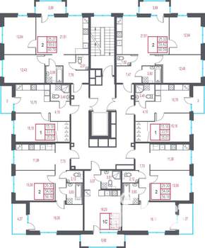 2-к квартира, вторичка, 56м2, 2/9 этаж
