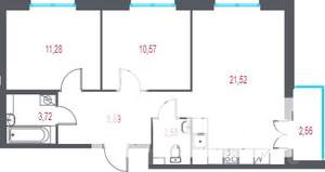 2-к квартира, вторичка, 60м2, 2/5 этаж