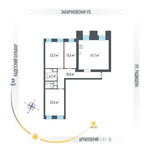 3-к квартира, вторичка, 132м2, 1/4 этаж