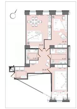 2-к квартира, вторичка, 111м2, 2/4 этаж