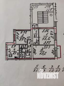 3-к квартира, вторичка, 60м2, 4/5 этаж