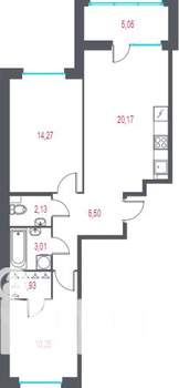 2-к квартира, вторичка, 60м2, 2/10 этаж