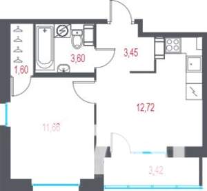 1-к квартира, вторичка, 35м2, 3/10 этаж