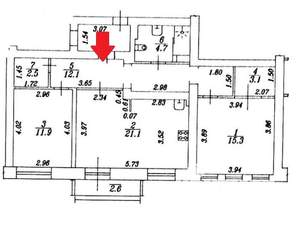 2-к квартира, вторичка, 72м2, 4/5 этаж
