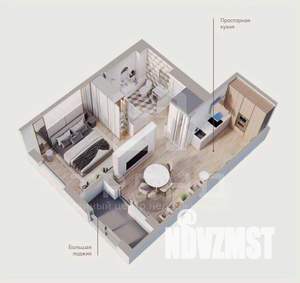 1-к квартира, вторичка, 40м2, 4/4 этаж