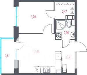 1-к квартира, вторичка, 31м2, 5/10 этаж