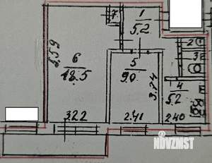 2-к квартира, вторичка, 43м2, 3/5 этаж