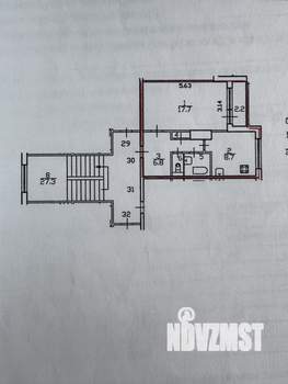 1-к квартира, вторичка, 37м2, 4/4 этаж