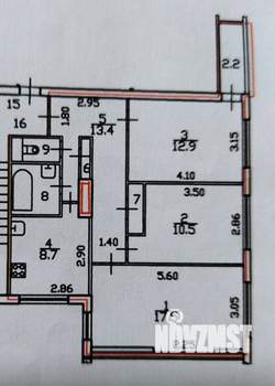 3-к квартира, вторичка, 68м2, 4/6 этаж