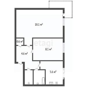 2-к квартира, вторичка, 42м2, 5/5 этаж