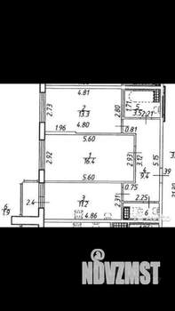 2-к квартира, вторичка, 56м2, 2/6 этаж