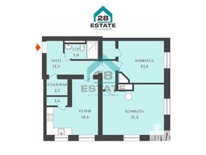 2-к квартира, вторичка, 105м2, 1/3 этаж