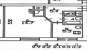 1-к квартира, вторичка, 30м2, 5/5 этаж