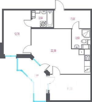 2-к квартира, вторичка, 63м2, 5/10 этаж