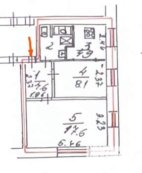 2-к квартира, вторичка, 40м2, 1/5 этаж