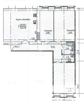 3-к квартира, сданный дом, 132м2, 1/4 этаж