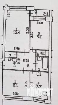 3-к квартира, вторичка, 56м2, 3/5 этаж