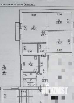 3-к квартира, вторичка, 78м2, 2/3 этаж