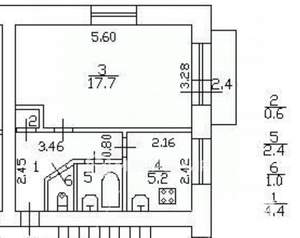 1-к квартира, вторичка, 31м2, 3/3 этаж