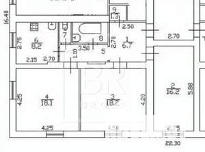 3-к квартира, вторичка, 78м2, 1/2 этаж