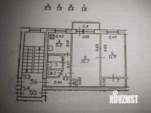 2-к квартира, вторичка, 44м2, 5/5 этаж