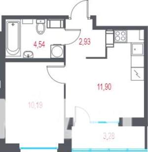 1-к квартира, вторичка, 31м2, 7/10 этаж