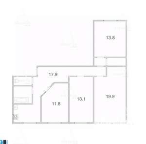 4-к квартира, вторичка, 82м2, 4/4 этаж