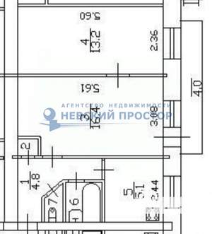 2-к квартира, вторичка, 44м2, 4/5 этаж