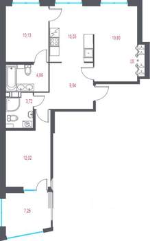 3-к квартира, вторичка, 67м2, 4/9 этаж