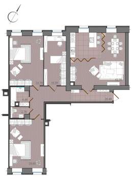 3-к квартира, вторичка, 138м2, 2/4 этаж
