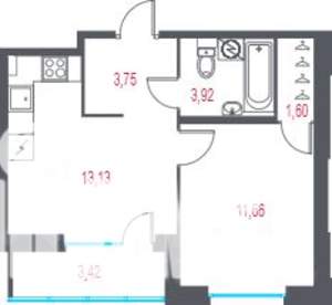 1-к квартира, вторичка, 36м2, 2/10 этаж