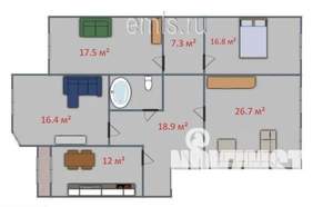 4-к квартира, вторичка, 121м2, 1/5 этаж
